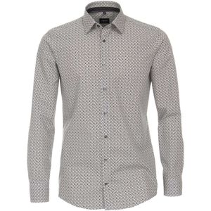 Venti Modern Fit Overhemd grijs, Motief