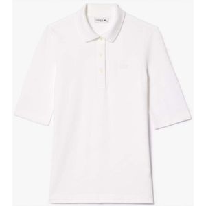 Lacoste Dames Poloshirt wit, Effen