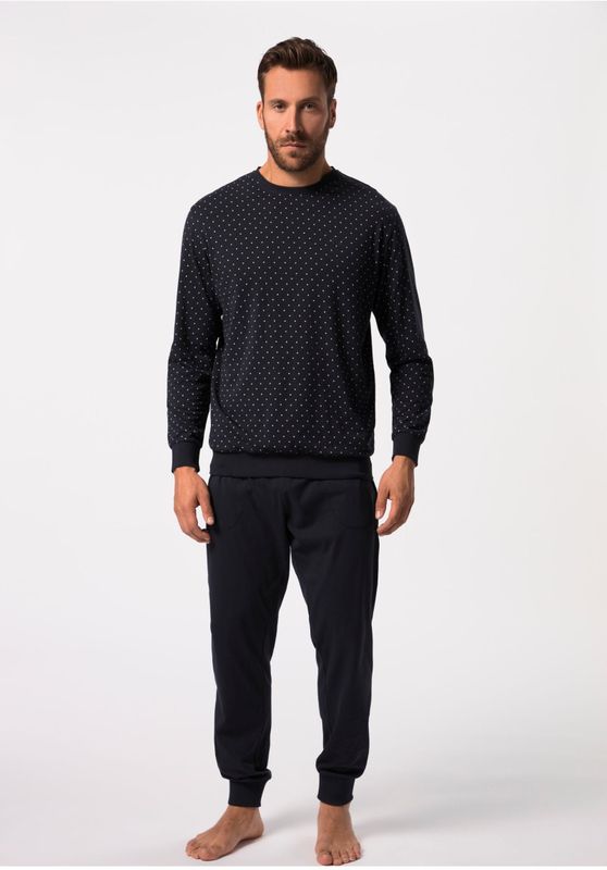 JP1880 pyjama donkerblauw, Print