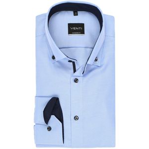 Venti Modern Fit Overhemd lichtblauw/wit, Effen