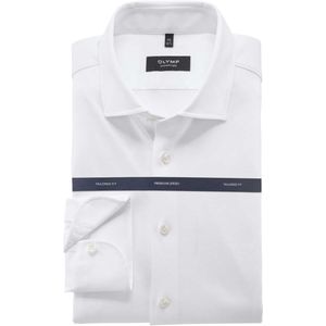 OLYMP SIGNATURE Tailored Fit Jersey shirt wit, Effen