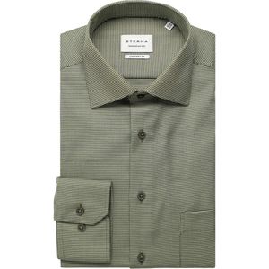 ETERNA Comfort Fit Overhemd groen, Gestructureerd