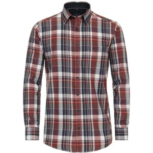 Casa Moda Casual Overhemd bruin, Ruit
