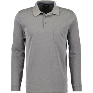 RAGMAN Poloshirt lange mouw zilvergrijs, Effen