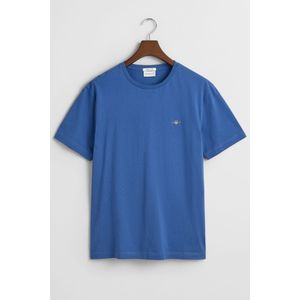 GANT Shield Regular Fit T-Shirt blauw, Effen