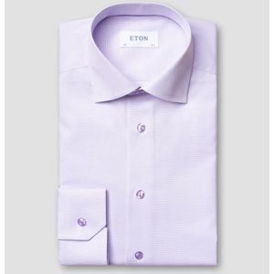 Eton - Contemporary Fit - Overhemd - Lichtpaars - Katoen