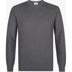 Profuomo Trui ronde halsgrijs, Gestructureerd