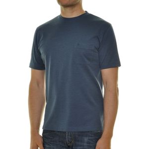 RAGMAN Softknit T-Shirt ronde hals azuurblauw, Effen