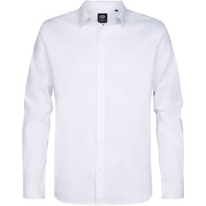Petrol Industries - Shirt - Bright White - Lange Mouwen - Met Button-Downkraag