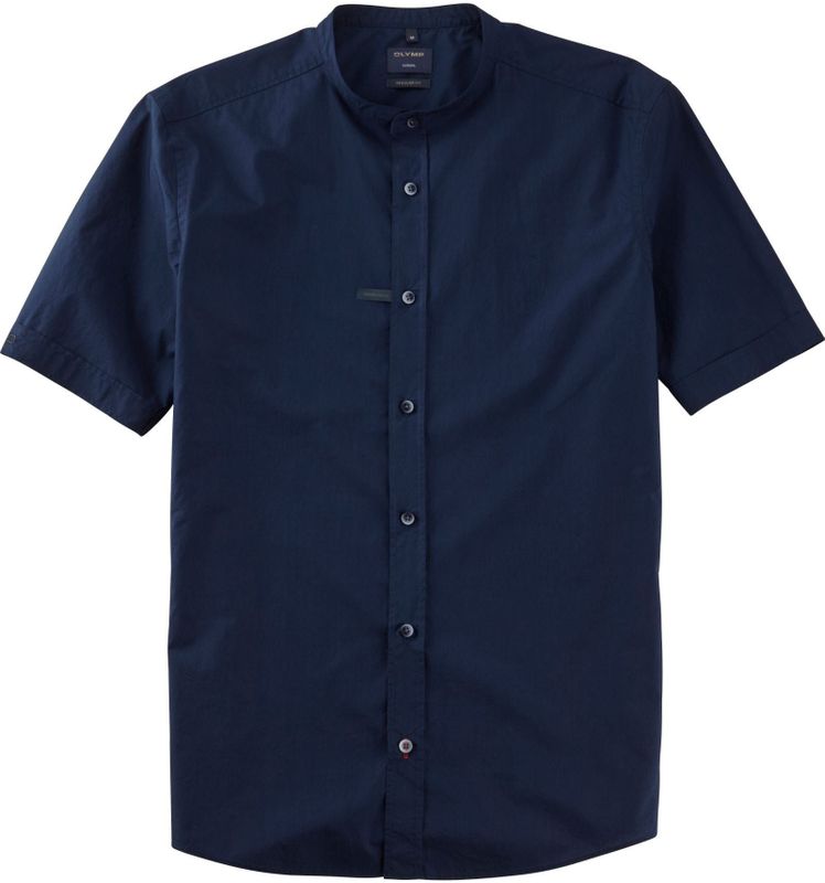 OLYMP Casual Overhemd Korte mouw marine