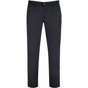 Alberto Ceramica Regular Fit Linnen broek zwart, Effen