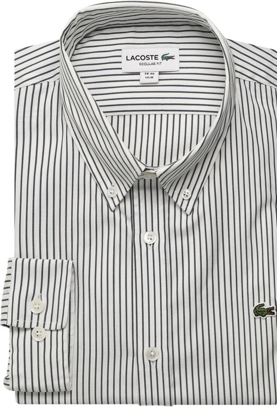 Lacoste - Overhemd - Wit - Pinpoint Katoen