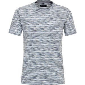 Casa Moda Casual Fit T-Shirt ronde hals wit/blauw, Gestreept