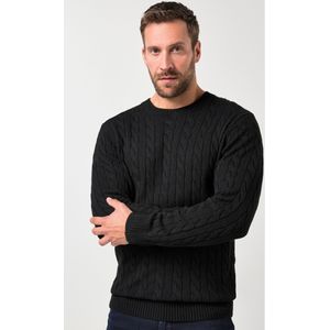 JP1880 Trui ronde halszwart, Cable knit