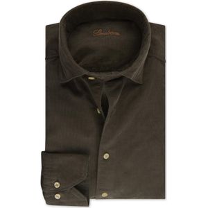 Stenströms ribfluwelen overhemd groen, Effen