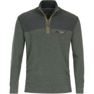 Casa Moda Half-Zip Sweater groen, Effen