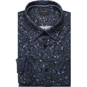 OLYMP Casual Overhemd marine, Bedrukt