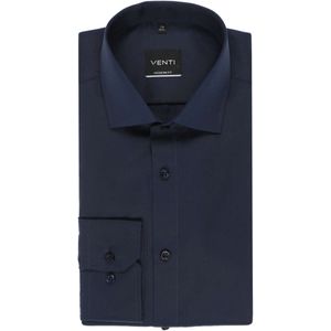 Venti Modern Fit Overhemd blauw, Effen