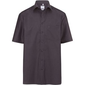 OLYMP Luxor Overhemd Korte mouw antraciet