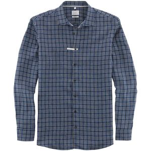 OLYMP Level Five Smart Casual Linnen Overhemd marine, Ruit