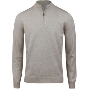 Stenströms Half-Zip Sweater beige, Effen