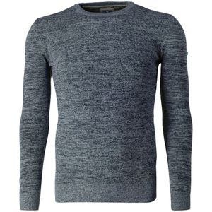 Redmond Casual Regular Fit Trui ronde hals blauw, Effen