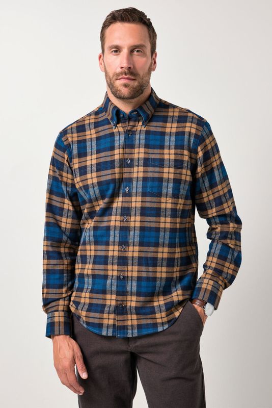 JP1880 Flanellen Overhemd Kaneel, Ruit