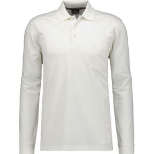 RAGMAN - Poloshirt - Ecru - Lange Mouwen - Regular Fit - Katoenmix