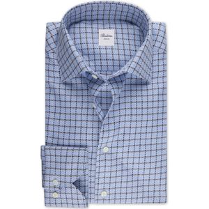 Stenströms Overhemd lichtblauw, Ruit