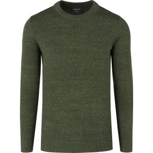 Marvelis Casual Trui ronde hals olijf, Effen