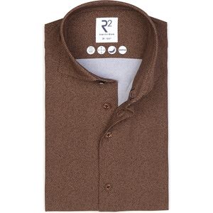 R2 Amsterdam - Jersey Shirt - Bruin - Gestreept - Lange Mouw