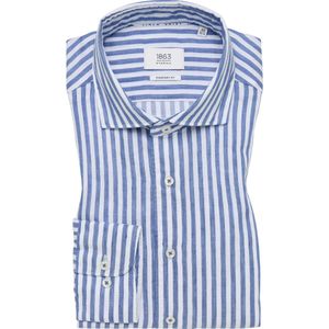 ETERNA 1863 Linnen Overhemd marine, Gestreept