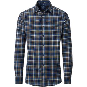 Redmond Flanellen Overhemd blauw, Ruit