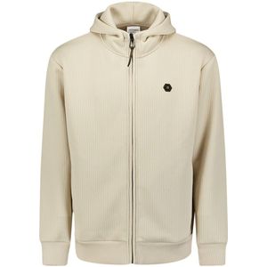 No Excess - Sweatvest - Taupe - Met Capuchon - Normale Pasvorm