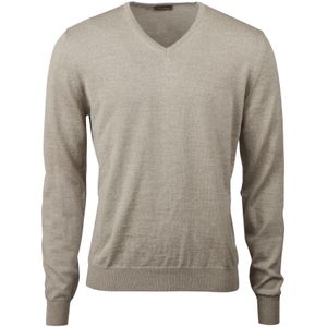 Stenströms Sweatshirt V-halsbeige, Effen