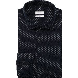 Seidensticker Overhemd donkerblauw, Stippen