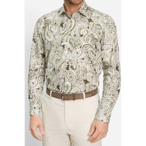 OLYMP Level Five Overhemd olijf, Bedrukt