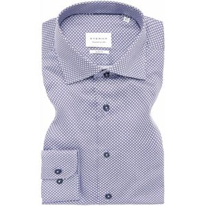 ETERNA Overhemd middenblauw, Bedrukt