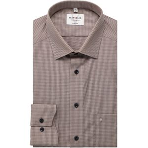 Marvelis Overhemd bruin, Ruit
