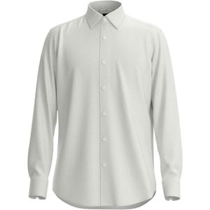 BOSS Regular Fit Overhemd wit, Effen