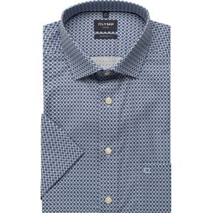 OLYMP Luxor Overhemd Korte mouw blauw
