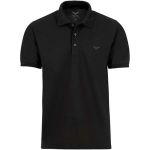 TRIGEMA Comfort Fit Polo shirt Korte mouw zwart