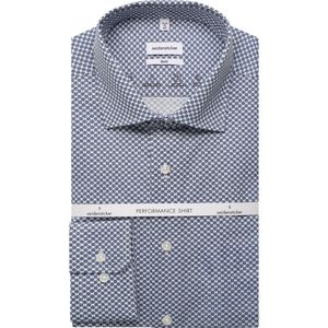 Seidensticker Overhemd lichtblauw, Bedrukt