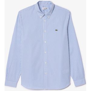 Lacoste Overhemd lichtblauw, Gestreept