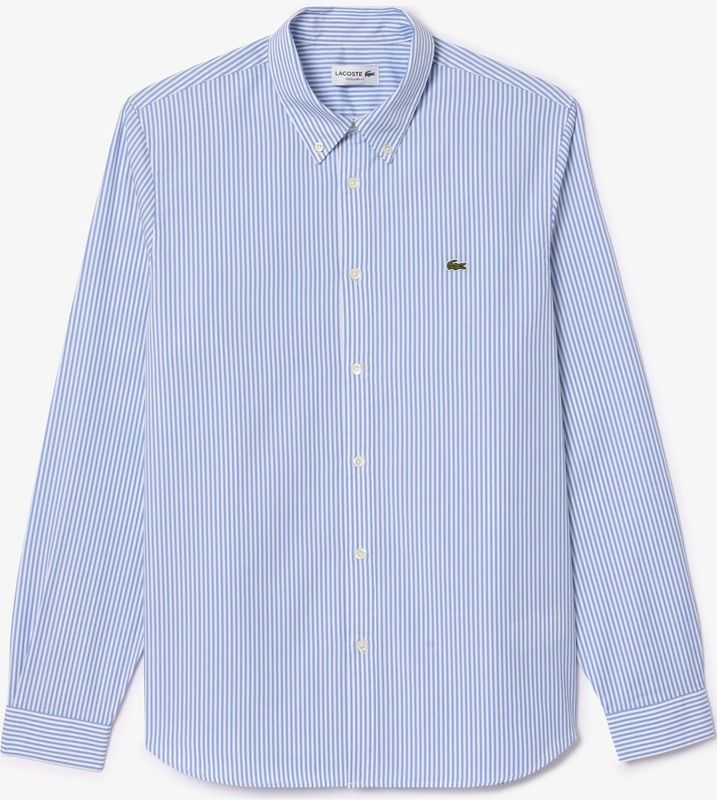 Lacoste Overhemd lichtblauw, Gestreept