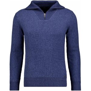 RAGMAN Trui ritssluitingblauw, Gestreept