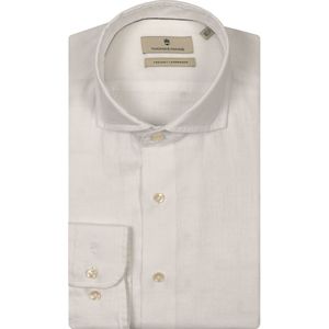 Thomas Maine Linnen Overhemd wit, Effen