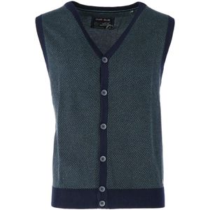 Marvelis Casual Gebreid vest grijs-groen, Melange