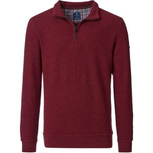 Redmond Half-Zip Sweater rood, Effen