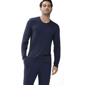 Mey Jefferson Regular Fit Longsleeve donkerblauw, Effen